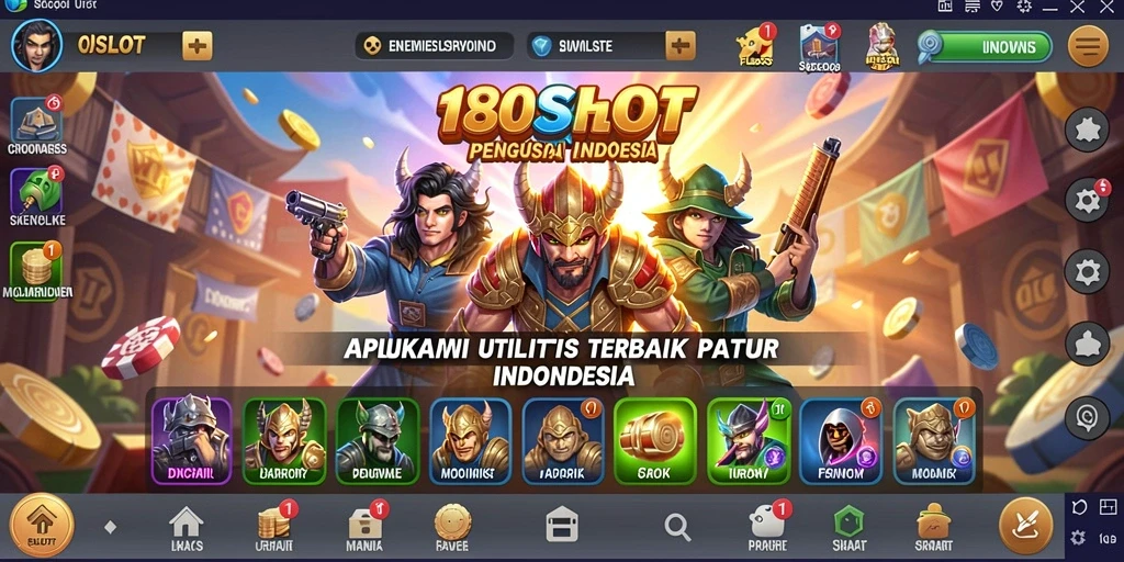 Tampilan antarmuka aplikasi 180SLOT yang menarik dan intuitif.