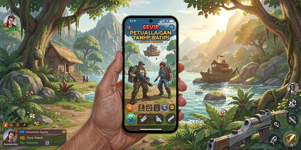 Screenshot gameplay 6SVIP menampilkan petualangan mendebarkan di dunia terbuka.