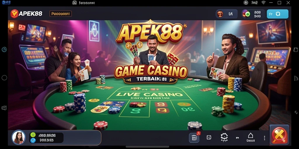 Tampilan APEK88 menunjukkan interaksi Live Casino yang seru dan menarik.