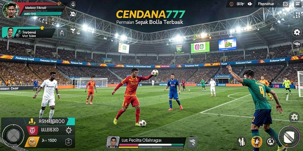 Gameplay seru dari CENDANA777 dengan aksi sepak bola yang intens.
