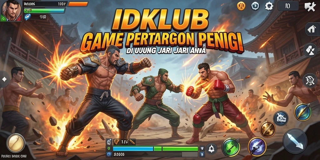 Tangkapan layar menunjukkan aksi pertarungan seru di IDKLUB.