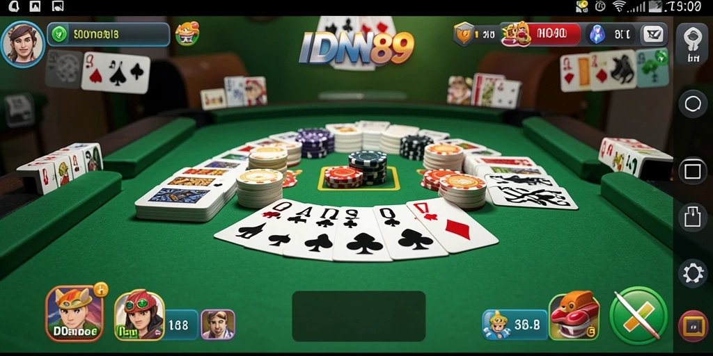 Screenshot gameplay Gaple yang seru dan interaktif.