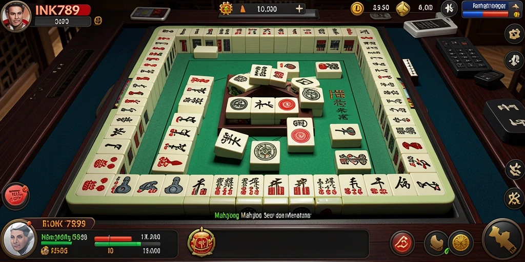 Tampilan gameplay INK789 menunjukkan keindahan desain papan Mahjong.