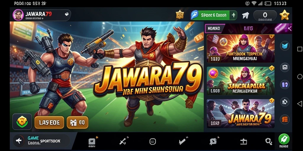 Tampilan gameplay seru di JAWARA79 menunjukkan taruhan olahraga yang mendebarkan.