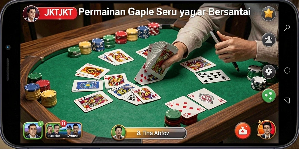 Tampilan gameplay seru di aplikasi JKTJKT dengan berbagai fitur menarik.