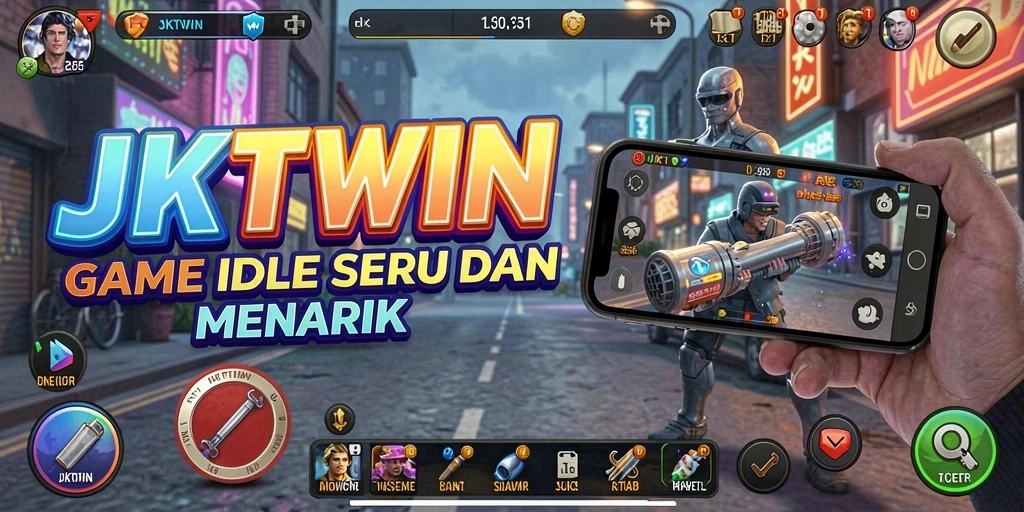 Tangkapan layar gameplay <strong>JKTWIN</strong> menampilkan karakter yang sedang beraksi.