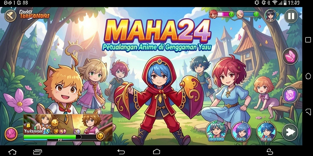 Tampilan gameplay MAHA24 yang menarik dan penuh warna.