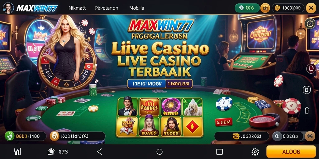 Tampilan gameplay Live Casino yang mendebarkan dan interaktif.