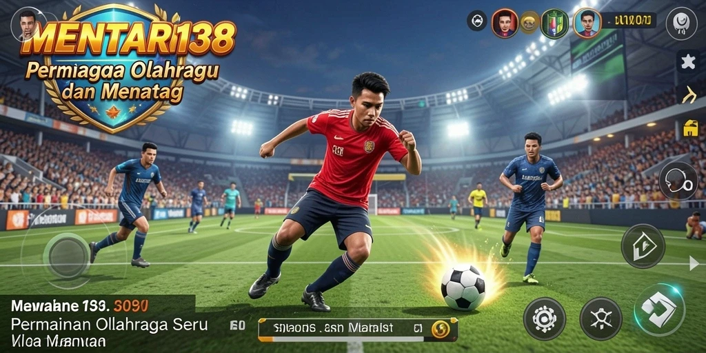 Tampilan gameplay MENTARI138 dengan aksi olahraga yang intens dan seru.