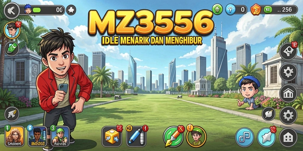 Screenshot gameplay MZ356 yang menunjukkan karakter dalam aksi Idle.