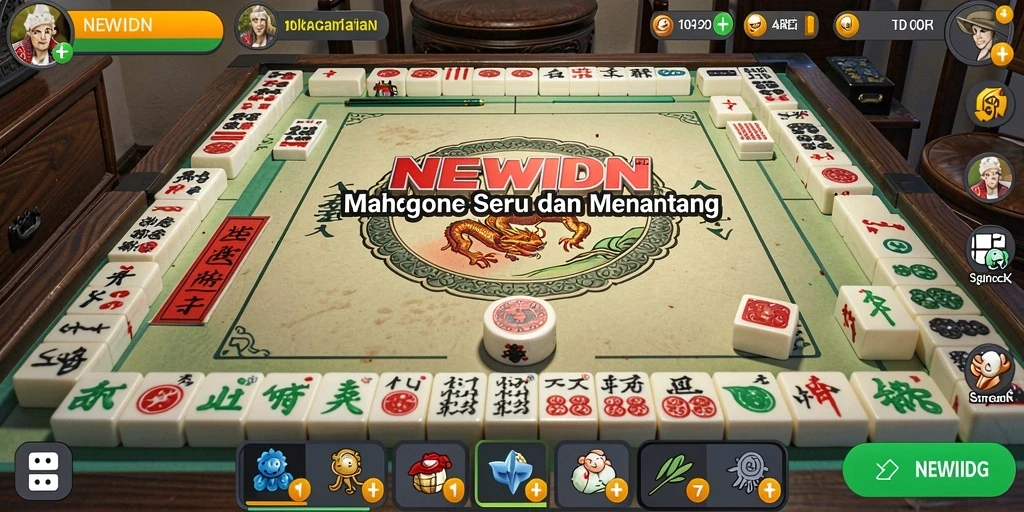 Tampilan gameplay Mahjong yang menarik di NEWIDN, penuh tantangan dan strategi.