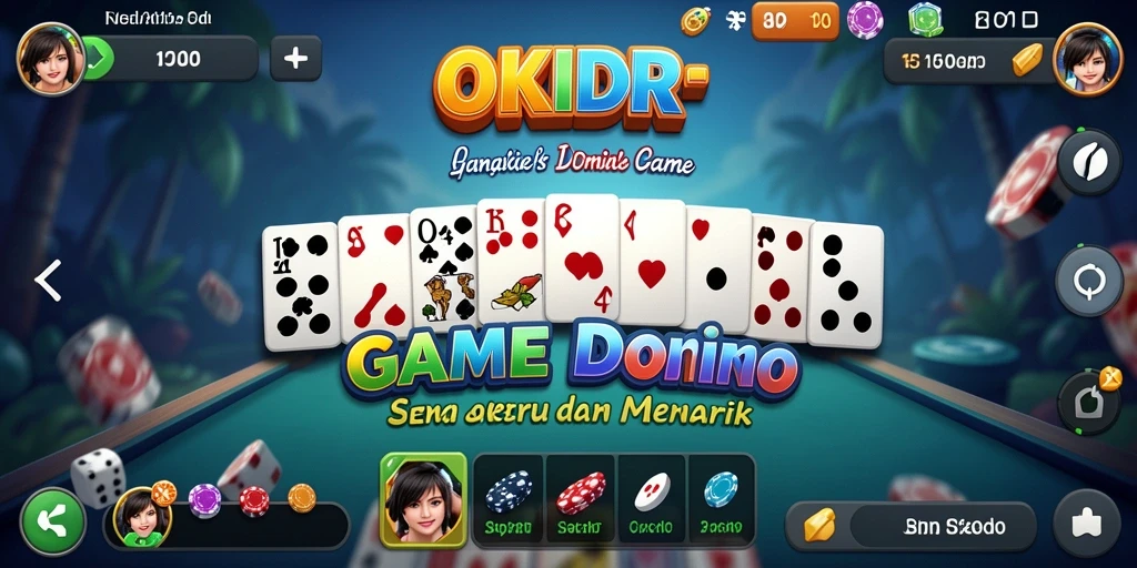 Tampilan gameplay seru dalam permainan domino OKIDR.