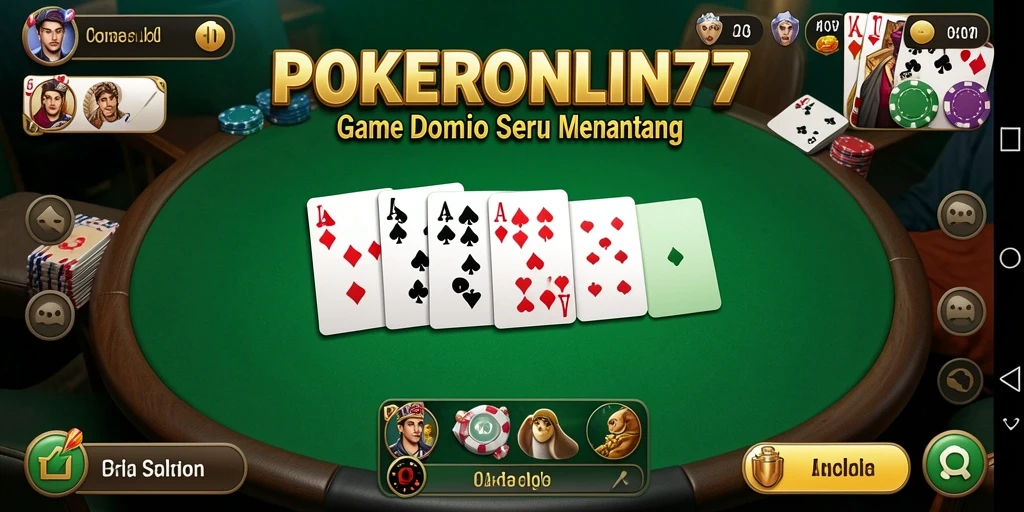 Tampilan menarik dari gameplay Domino POKERONLIN77 yang seru.