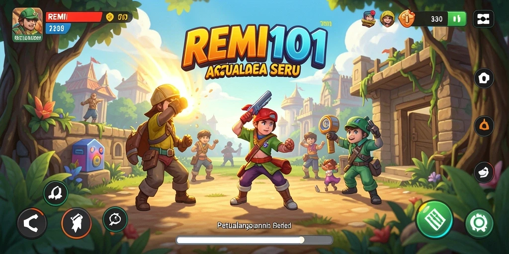 Tampilan gameplay seru dalam REMI101 yang memikat pemain.