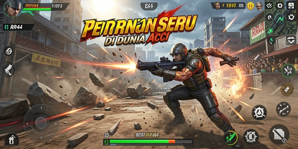 Tangkapan layar RR44 menampilkan aksi penuh ketegangan dan karakter yang beragam.
