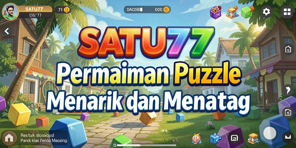 Tampilan gameplay menarik dari game Puzzle SATU77 dengan tantangan yang beragam.
