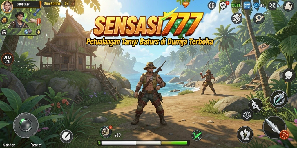 Screenshot gameplay SENSASI777 menampilkan dunia terbuka yang luas dan menakjubkan.