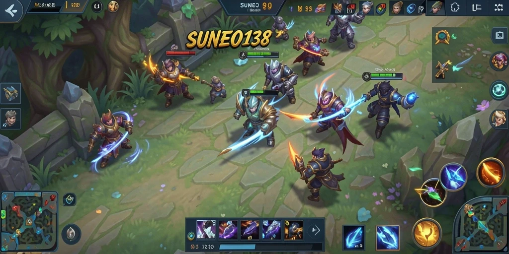 Tangkapan layar menunjukkan aksi seru dalam gameplay MOBA.