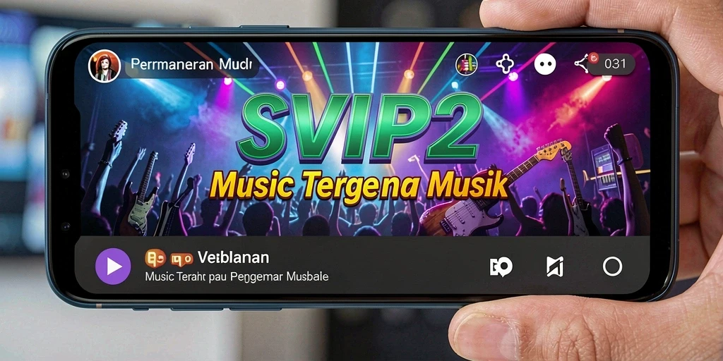 Tampilan gameplay SVIP2 dengan berbagai pilihan lagu dan tantangan.