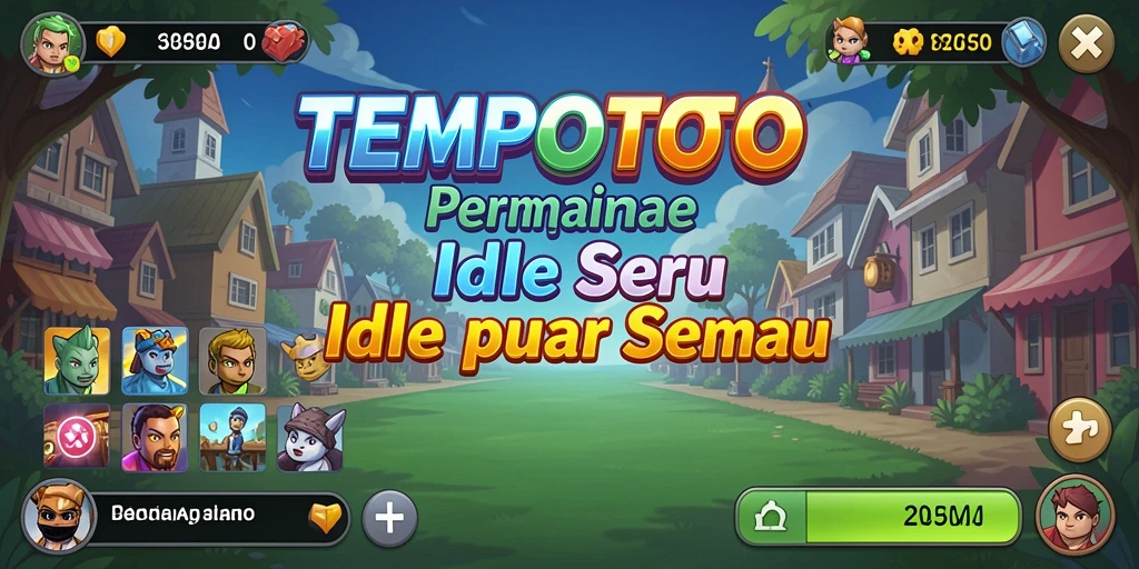 Tangkapan layar utama TEMPOTOTO menampilkan gameplay yang halus dan grafis yang menarik.