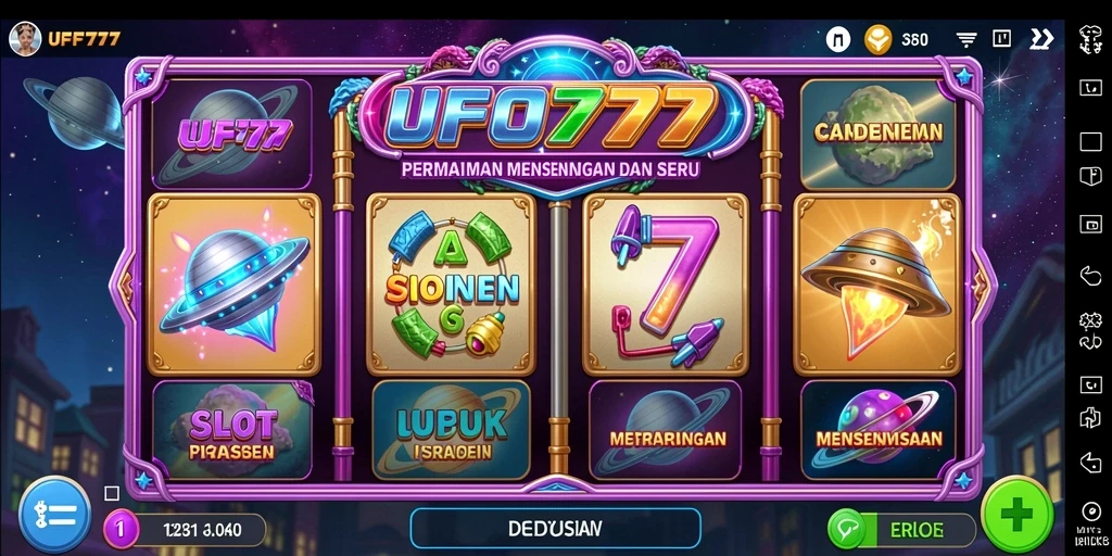 Tampilan gameplay <strong>UFO777</strong> yang menarik dengan grafis slot yang memukau.